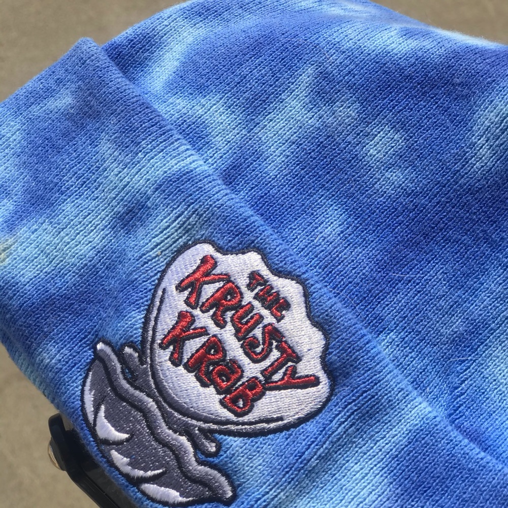 Spongebob Unisex Hot Topic Blue Tye-Dye Beanie